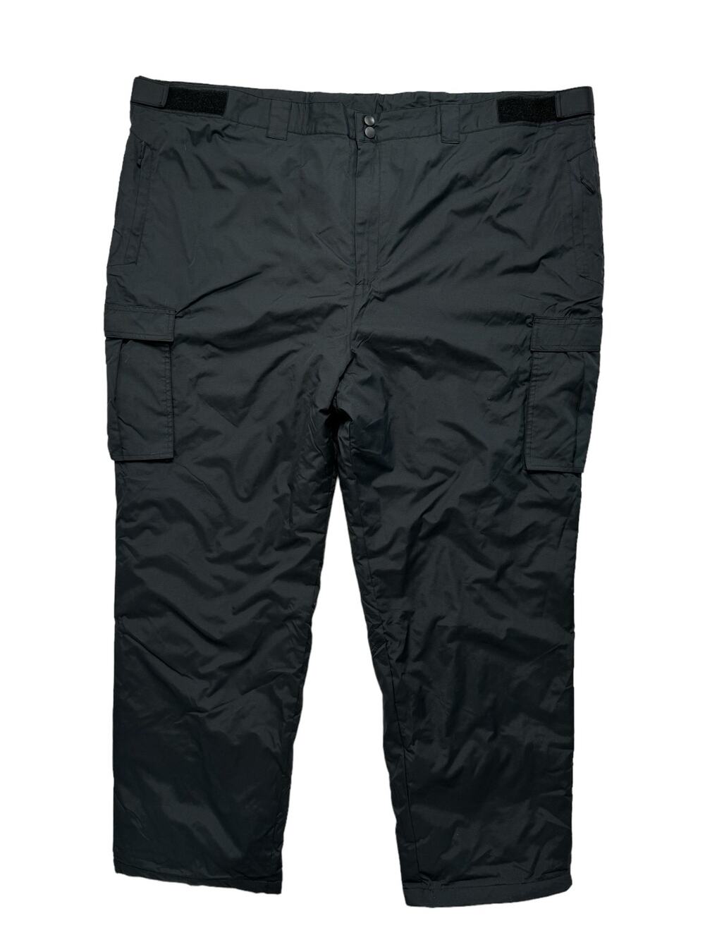 KING SIZE Black Cargo Snow Ski Pants Size 4XL Tall Mens Adjustable Waist